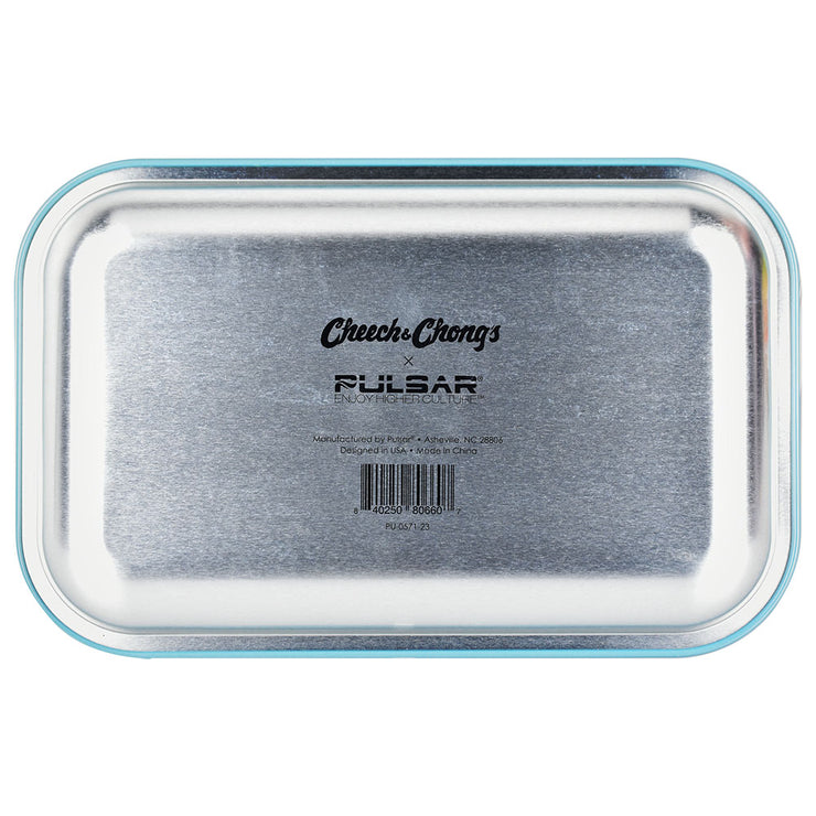 Cheech & Chong x Pulsar Metal Rolling Tray | Responsibility | Back View