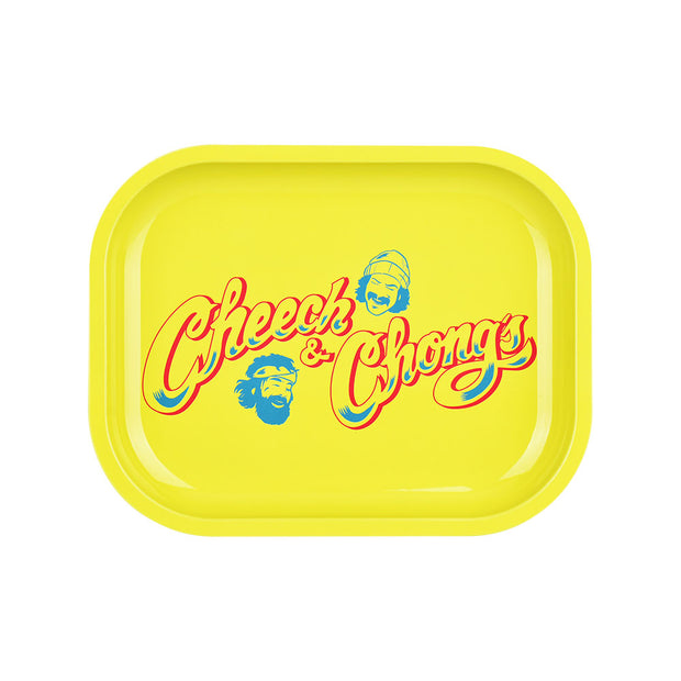 Cheech & Chong's™ x Pulsar Mini Metal Rolling Tray | Yellow Logo