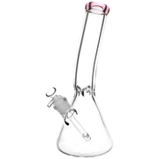 Classic Glass Bent Neck Beaker Bong | Large Size | Front View
