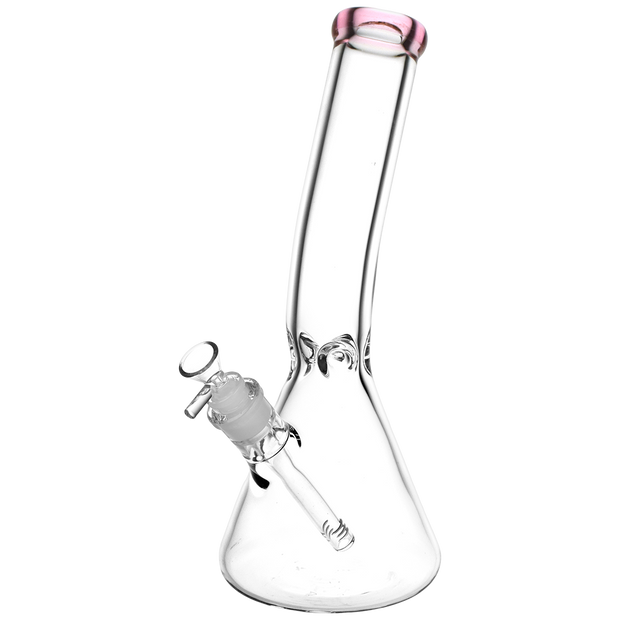 Classic Glass Bent Neck Beaker Bong | Large Size | Front View