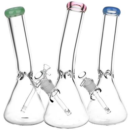 Classic Glass Bent Neck Beaker Bong | Large Size | Group