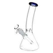 Classic Glass Bent Neck Beaker Bong | Medium Size | Front View