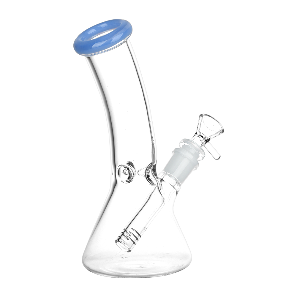 Classic Glass Bent Neck Beaker Bong | Small Size | Back View
