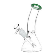 Classic Glass Bent Neck Beaker Bong | Small Size | Front View