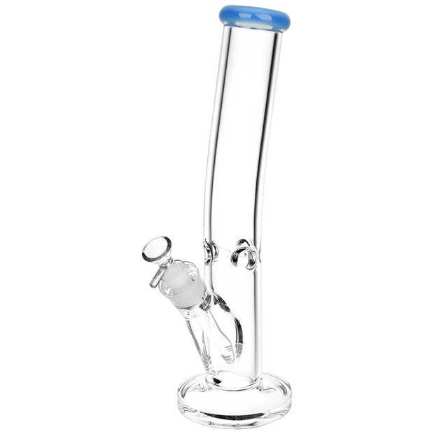 Classic Glass Bent Neck Straight Tube Bong | Large Size | Front View