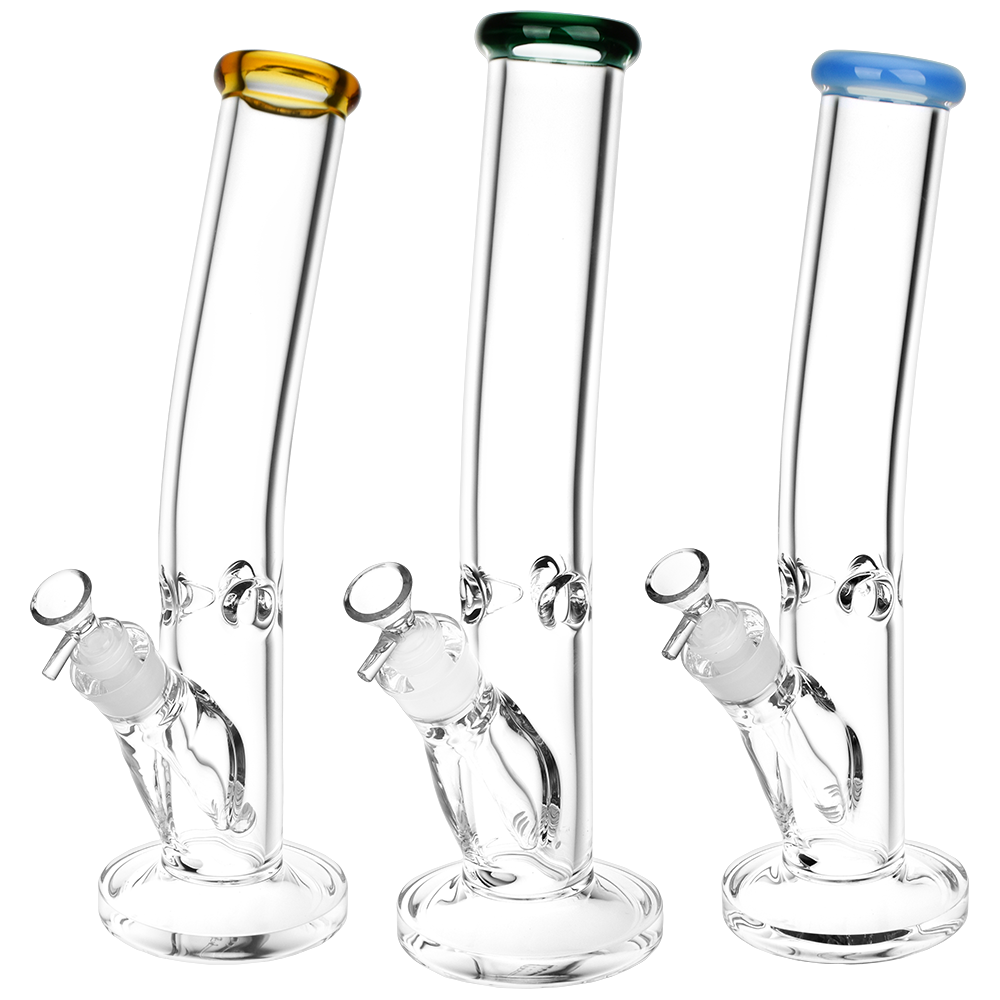 Classic Glass Bent Neck Straight Tube Bong | Large Size | Group