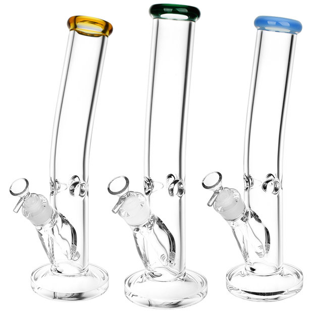 Classic Glass Bent Neck Straight Tube Bong | Large Size | Group
