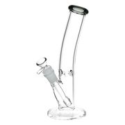 Classic Glass Bent Neck Straight Tube Bong | Medium Size | Front View