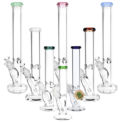 SeshGear Classic Glass Straight Tube Bong | All Sizes Group