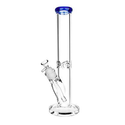 SeshGear Classic Glass Straight Tube Bong | Large | Blue