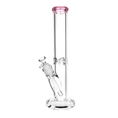 SeshGear Classic Glass Straight Tube Bong | Large | Pink