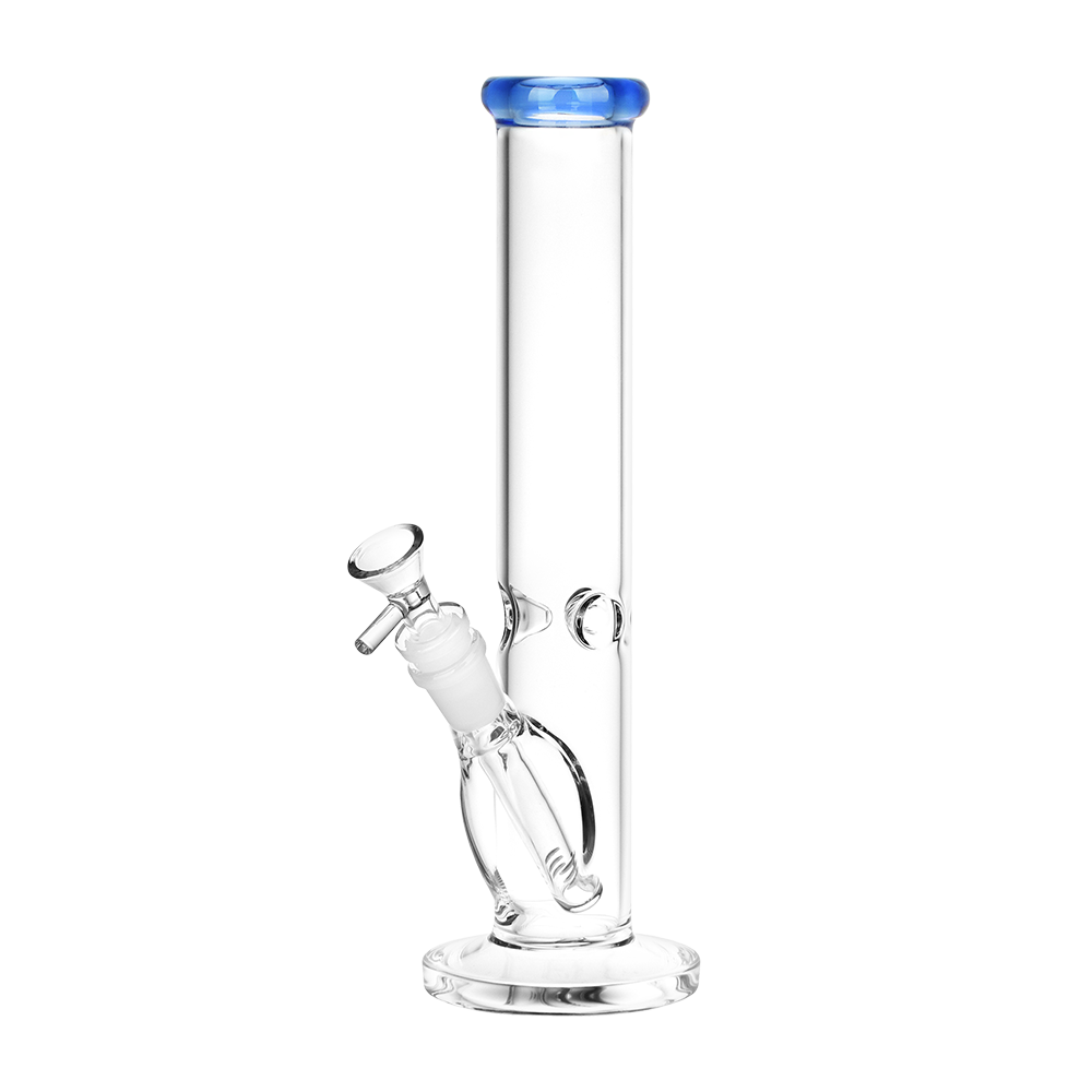 SeshGear Classic Glass Straight Tube Bong | Medium | Blue