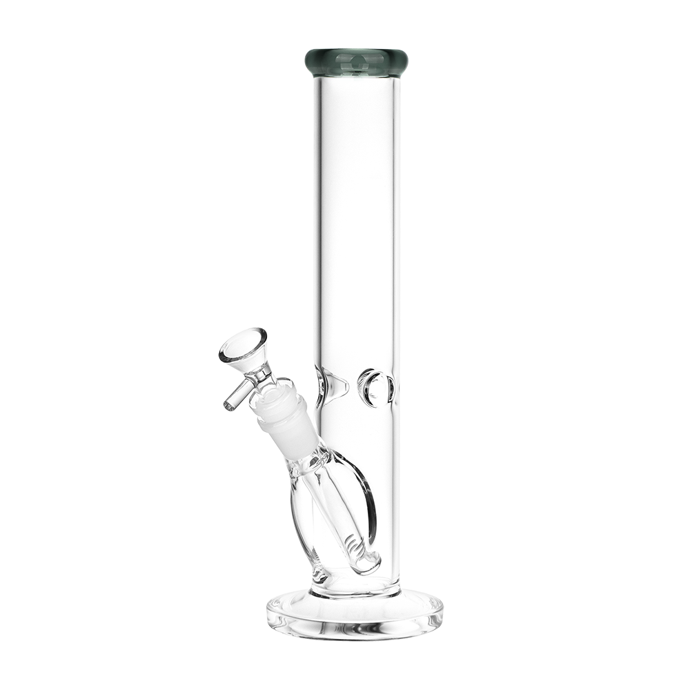 SeshGear Classic Glass Straight Tube Bong | Medium | Gray