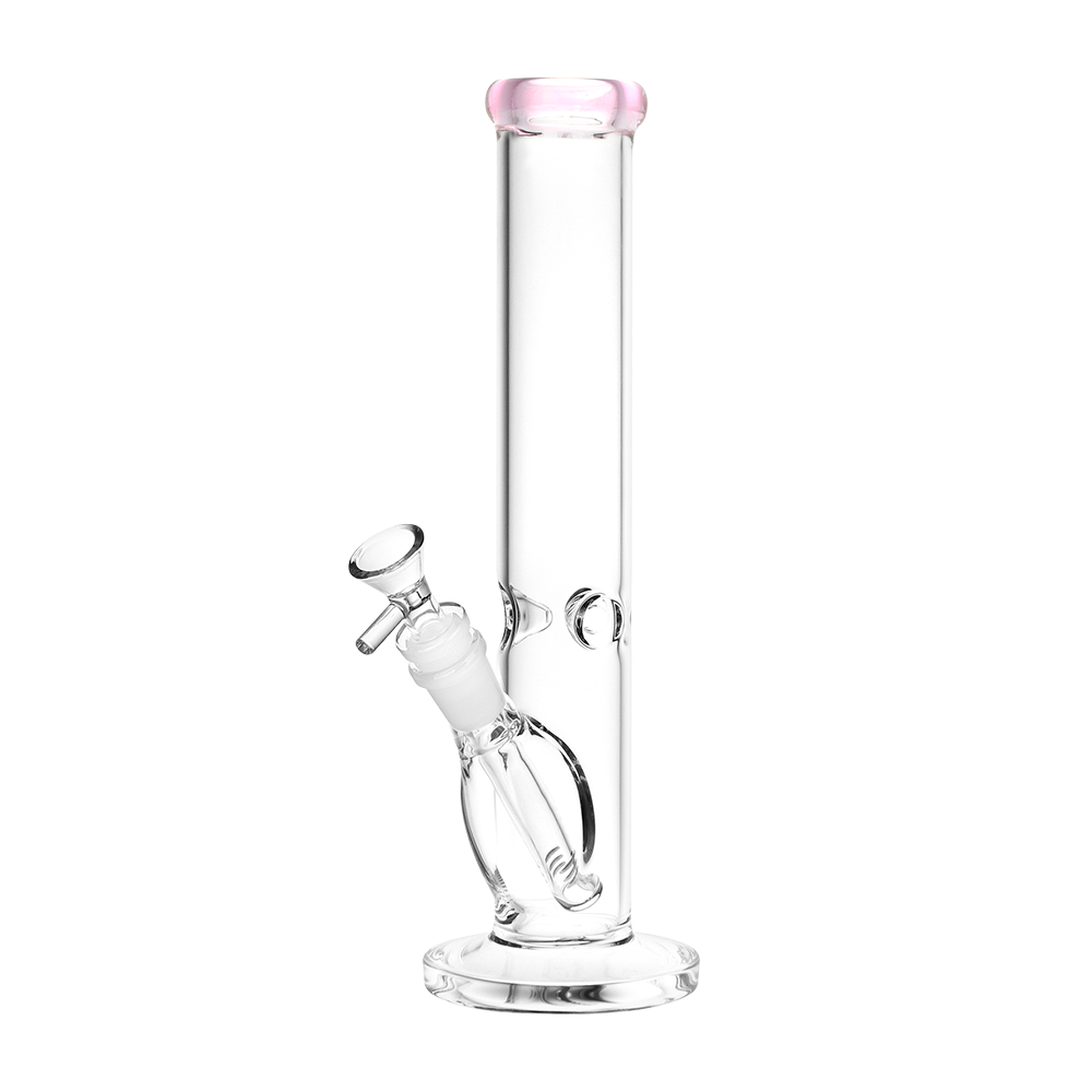 SeshGear Classic Glass Straight Tube Bong | Medium | Pink