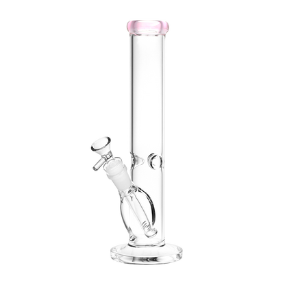 SeshGear Classic Glass Straight Tube Bong | Medium | Pink