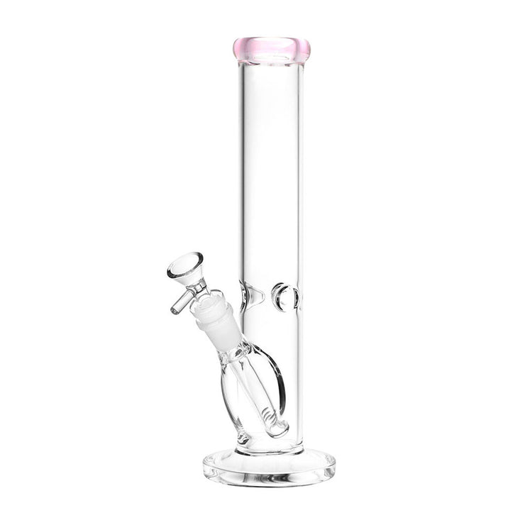 Classic Glass Straight Tube Bong | Medium Size | Pink
