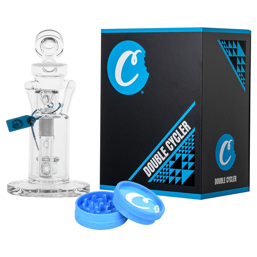 Cookies Double Cycler Bong & Grinder Set