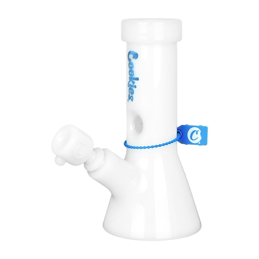 Cookies Mighty Mini Beaker Bong & Grinder Set | All White | Bong