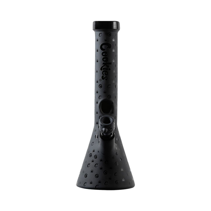 Cookies V Beaker Bong | Frosted & Black | Front View