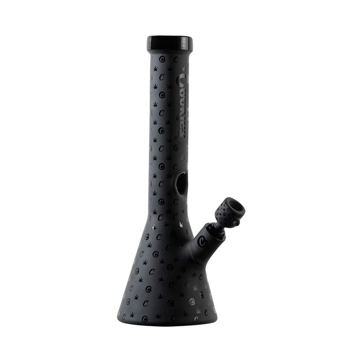 Cookies V Beaker Bong | Frosted & Black | Side View