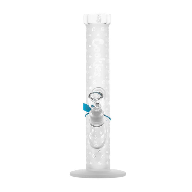 Cookies V Straight Tube Bong | Clear | Front View