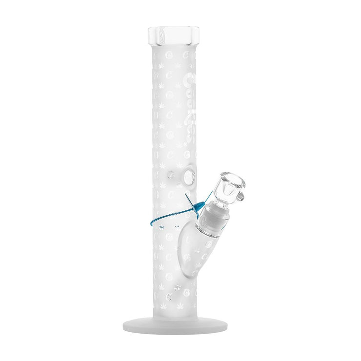 Cookies V Straight Tube Bong | Clear | Side View
