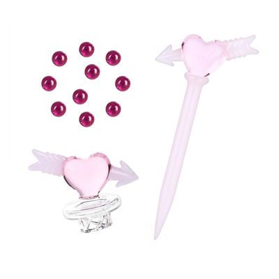 Cupid's Arrow Carb Cap, Dab Tool, & Ruby Terp Pearls Bundle