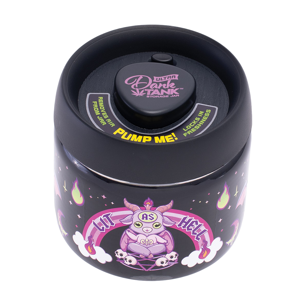 Dank Tank Vacuum Glass Jar | Lit As Hell | Front View