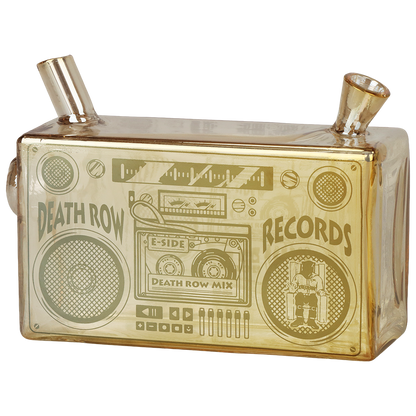 Death Row Records Boom Box Blunt Bubbler | Gold Front View