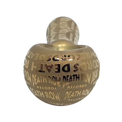 Death Row Records Metallic Etched Spoon Pipe | Bowl Front View