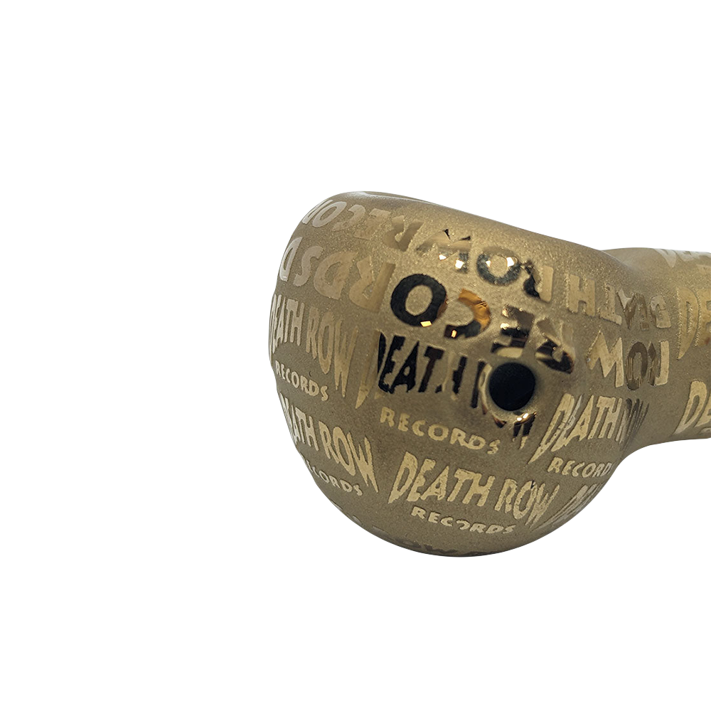 Death Row Records Metallic Etched Spoon Pipe | Carb Hole View