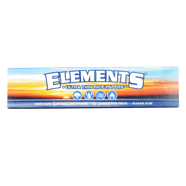 Elements Ultra Thin Rice Rolling Papers | Kingsize Slim | Booklet