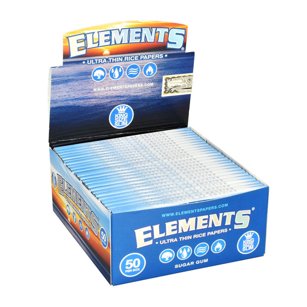 Elements Ultra Thin Rice Rolling Papers | Kingsize Slim | Full Box