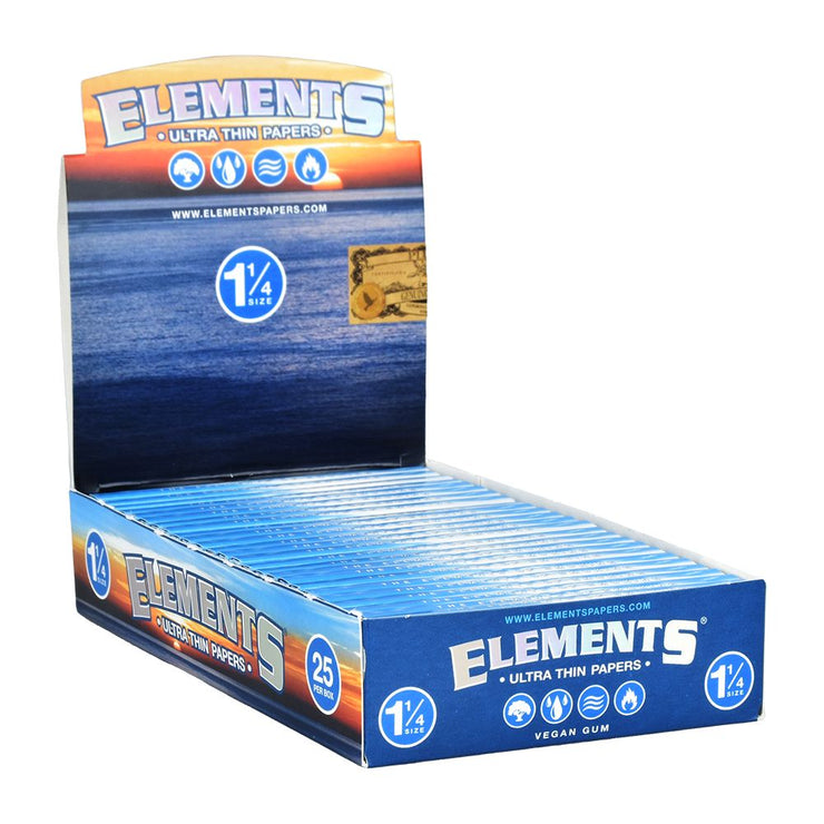 Elements Ultra Thin Rice Rolling Papers | 1 1/4 Size | Full Box