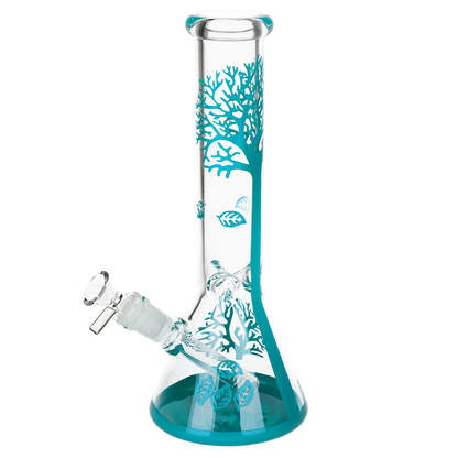 Falling Leaves Beaker Bong | Teal