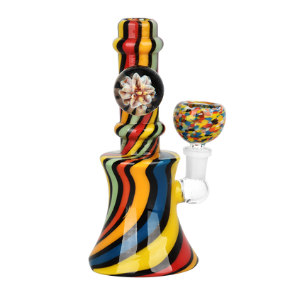 Flowering Rainbow Ripple Bong | Style 1