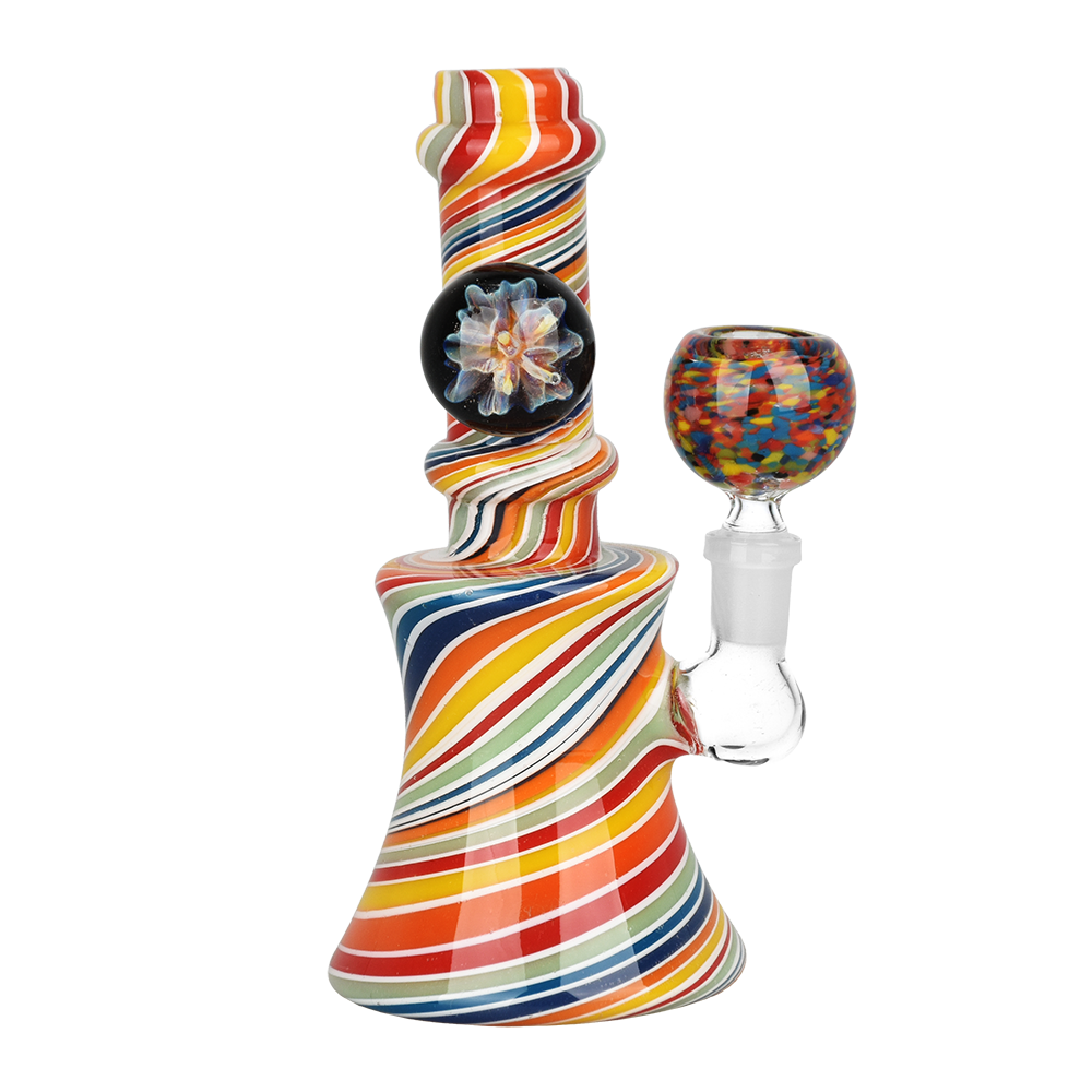 Flowering Rainbow Ripple Bong | Style 3