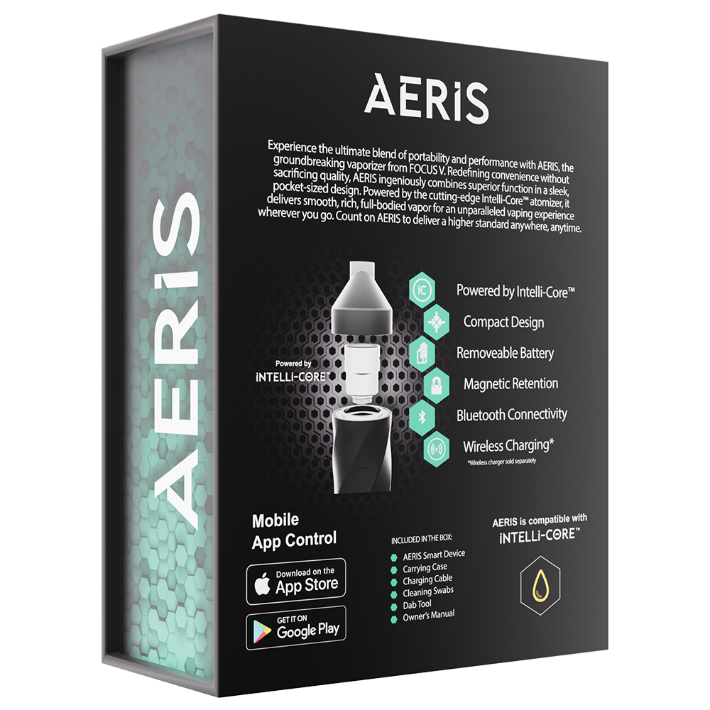 Focus V Aeris Vaporizer | Packaging Back