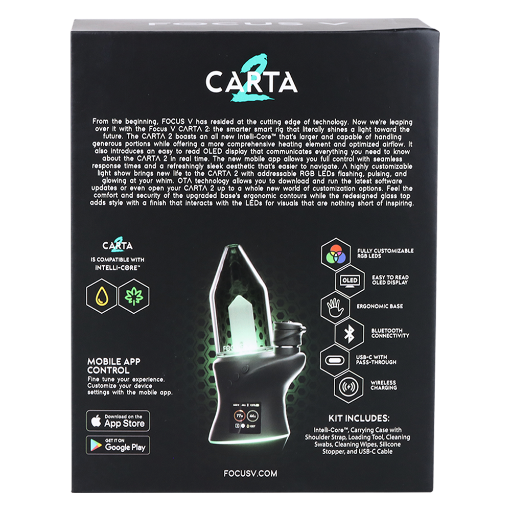 Focus V Carta 2 Electric Dab Rig | Packaging Back View