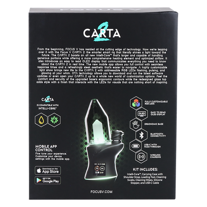 Focus V Carta 2 Electric Dab Rig | Packaging Back View