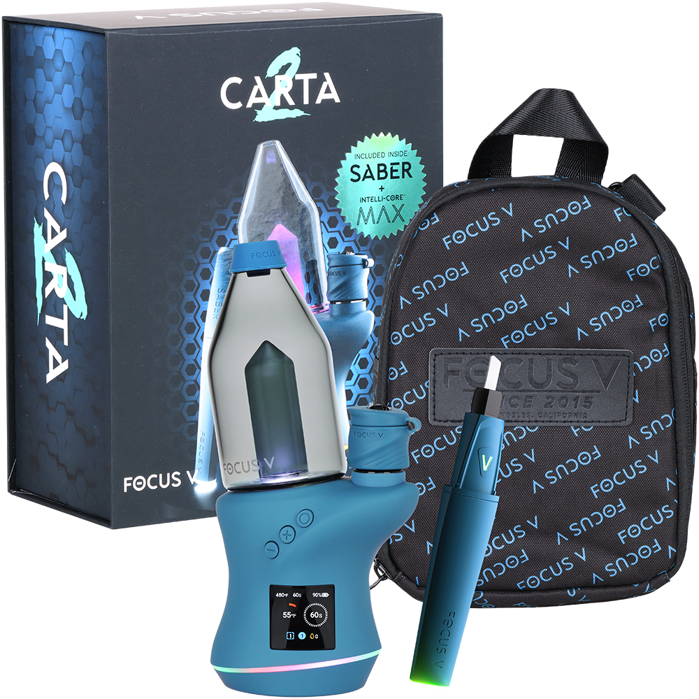 Focus V Carta 2 MAX Electric Dab Rig & Saber Hot Knife Bundle | Midnight