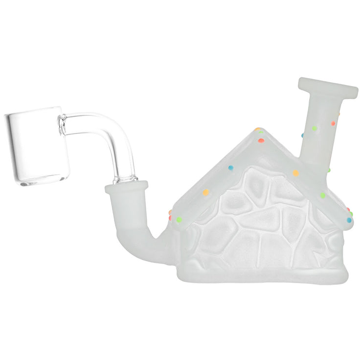 Frosted Christmas House Dab Rig | Back View