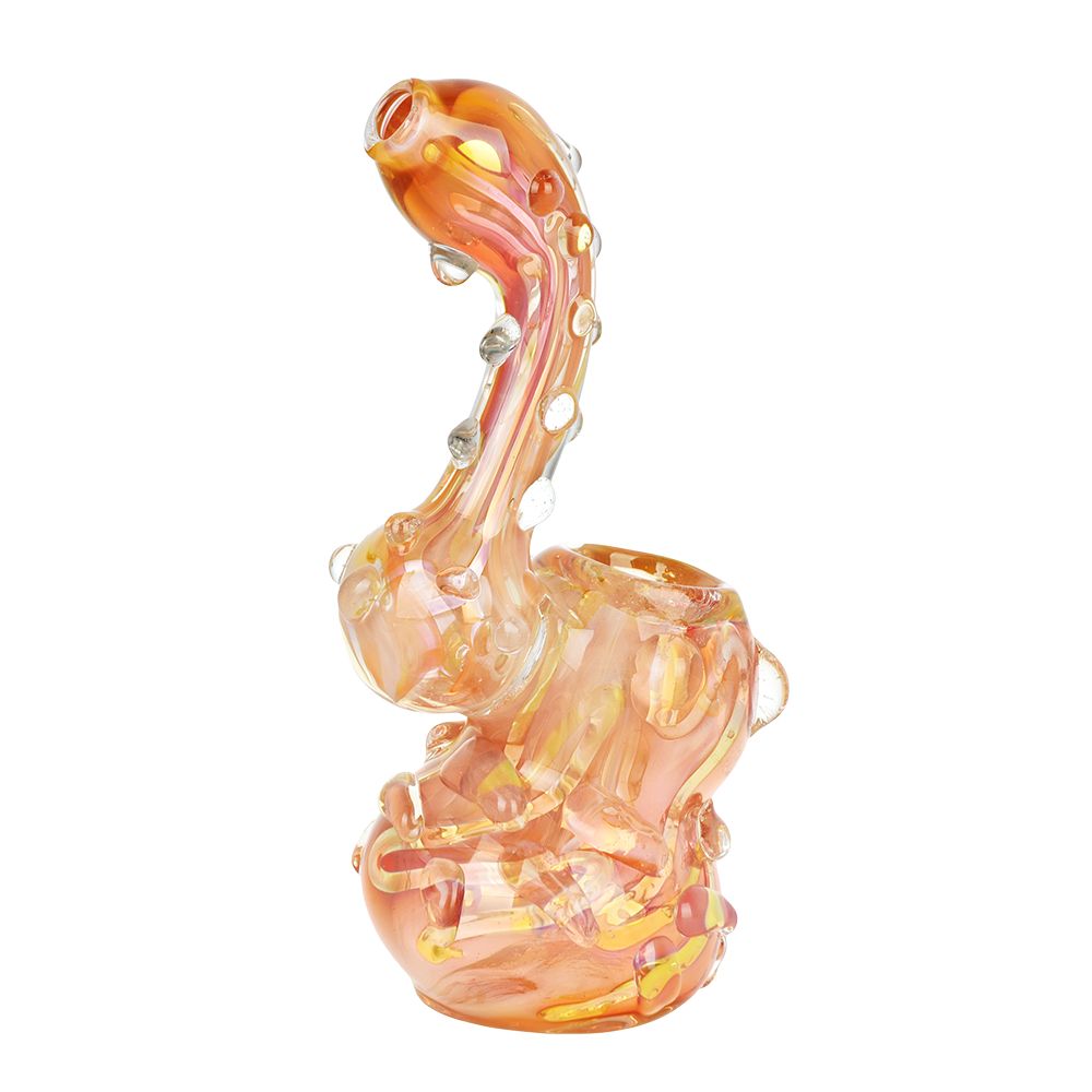 Full Blown Marble Golden Bubbler | Back View