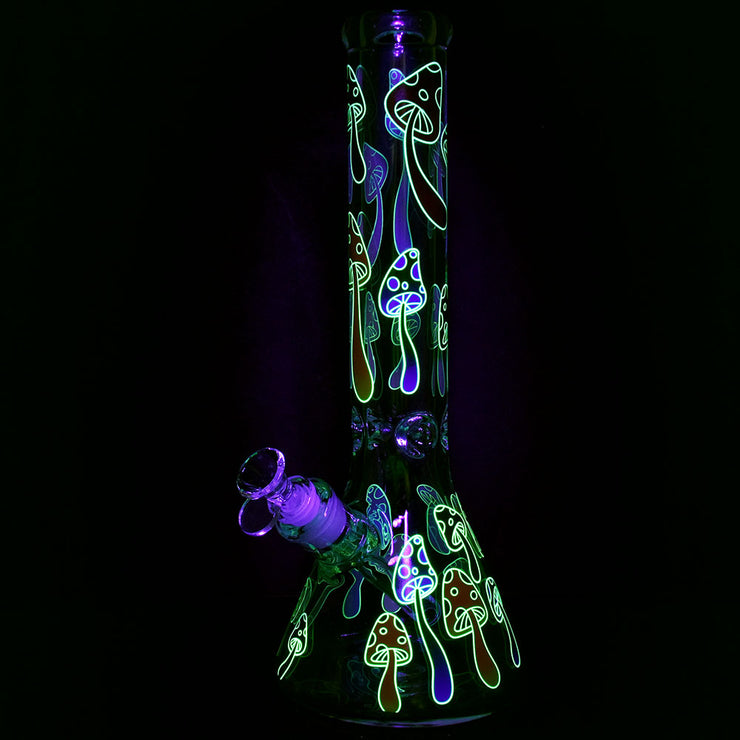 Fungiluminescent Beaker Bong | Large Size | Glow In The Dark