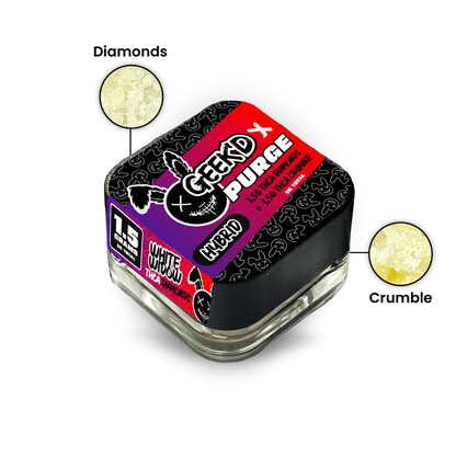GEEK'D x PURGE THCA Diamonds & Crumble | White Widow & Runtz OG
