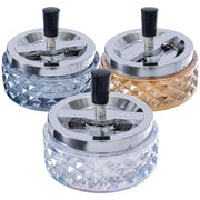Gem-Cut Glass Spinning Ashtray | Group