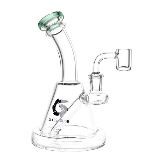 Glass House Bent Neck Dab Rig | Green