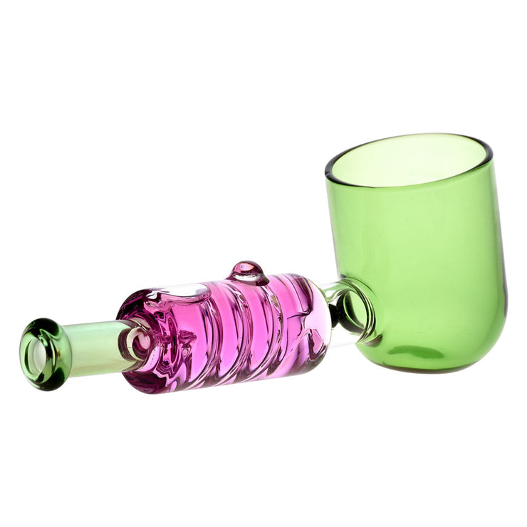 Glycerin Spiral Pipe for Puffco Proxy | Pink Glycerin & Green Glass