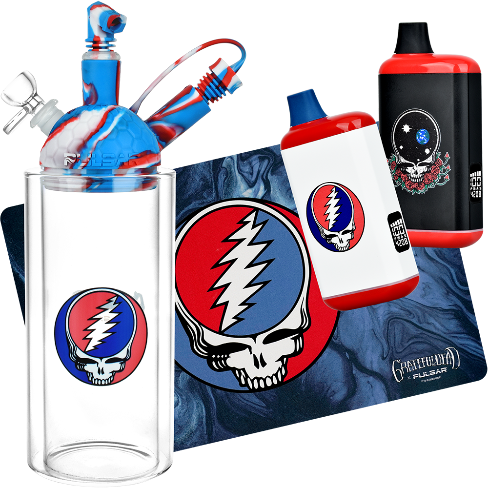 Grateful Dead Gravity Bong, 510 DL, & Dab Mat Bundle