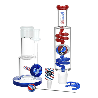 Grateful Dead x Pulsar 10 Year Flood Glycerin Stacker Bong Set | Pieces